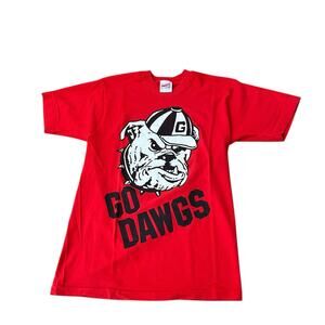 Vintage 90s UGA Georgia Bulldogs T-shirt Single Stitch Tee Shirt / Womens Med -